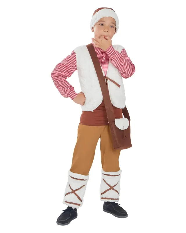 Funidelia Pastore Costume Bambino 5-6 Anni Natale 5 Pezzi