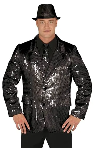 Fiestas Guirca Giacca Nera Lucida Costume Adulto