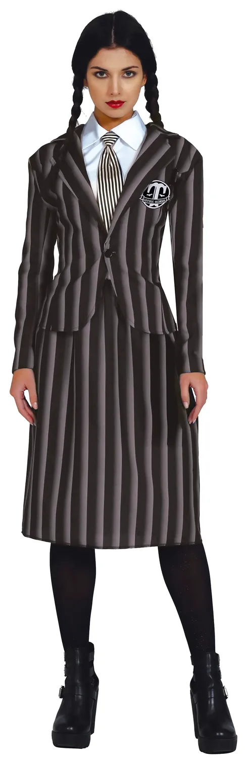 Fiestas Guirca Costume Studentessa Gotica 36-38 S Nero