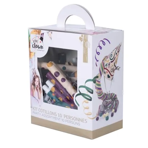 P'tit Clown 23443 kit cotillon 10 persone multicolore