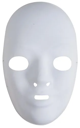 P'tit Clown 78586 maschere bianche PVC 6 pezzi adulti