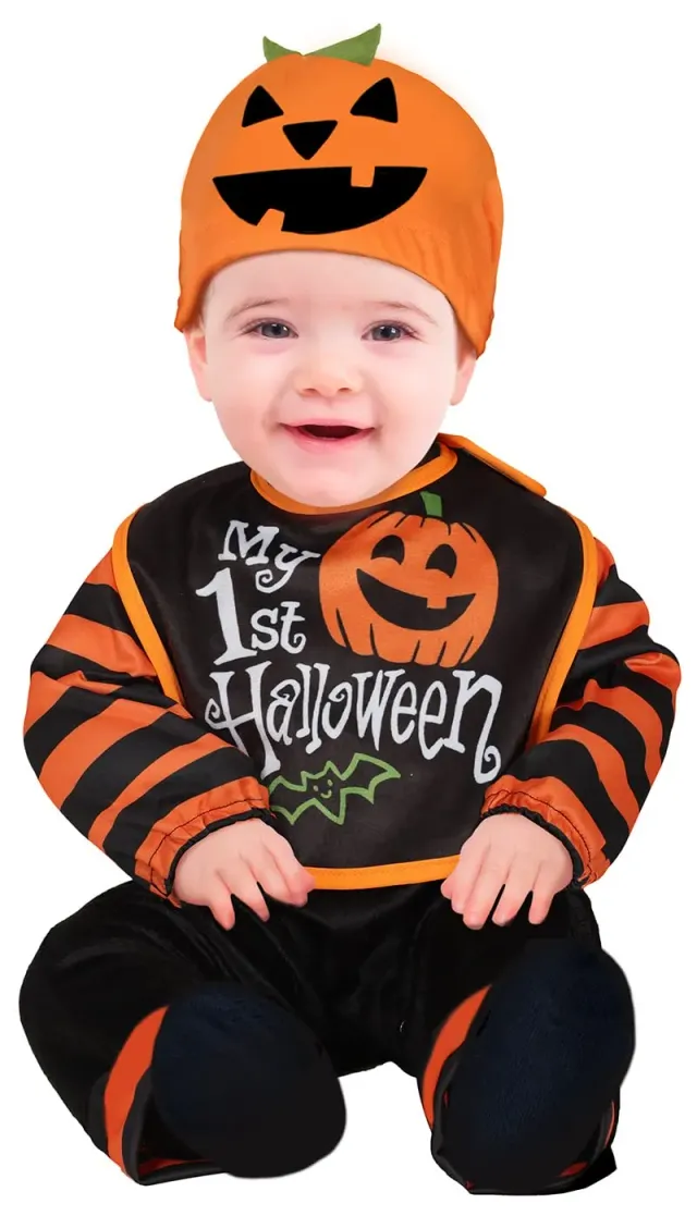 Guirca Costume Zucca Neonato 18-24 Mesi Tuta Berretto