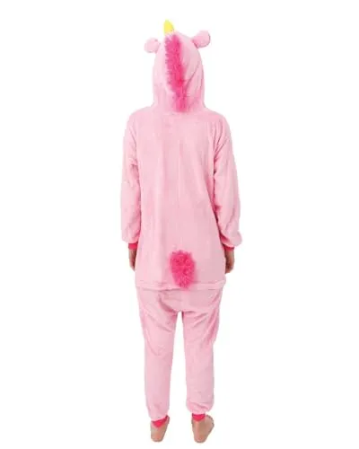 P'tit Clown kigurumi unicorno rosa tuta adulto L-XL