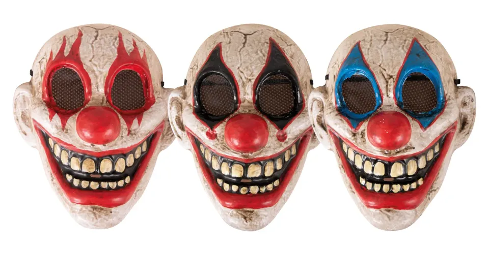P'tit Clown Maschera clown crudele adulto colore casuale