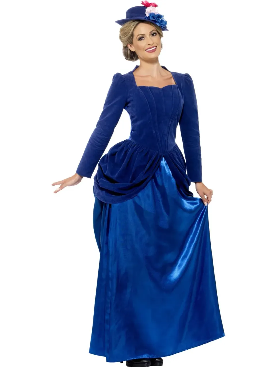 Smiffys Victorian Vixen Deluxe costume donna blu S storico