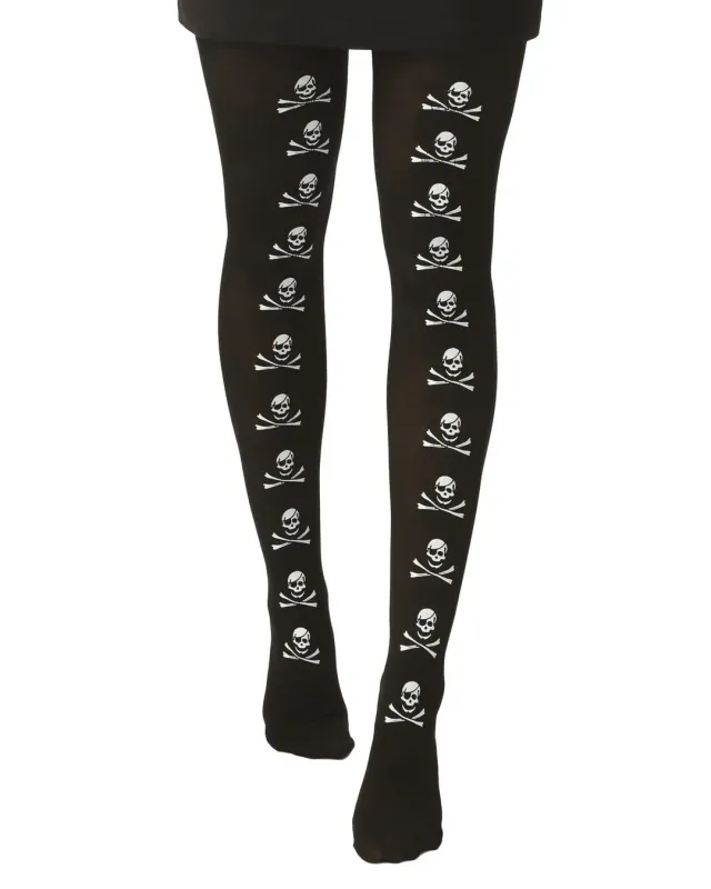 P'tit Clown collant Halloween donna scheletro elastico