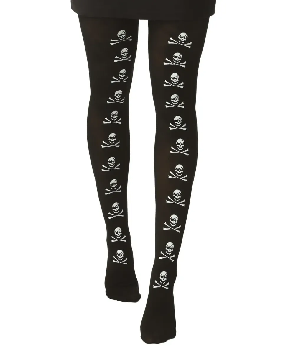 P'tit Clown collant Halloween donna scheletro elastico