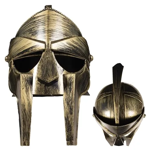 P'tit Clown re21082 casco da gladiatore adulto argento e nero