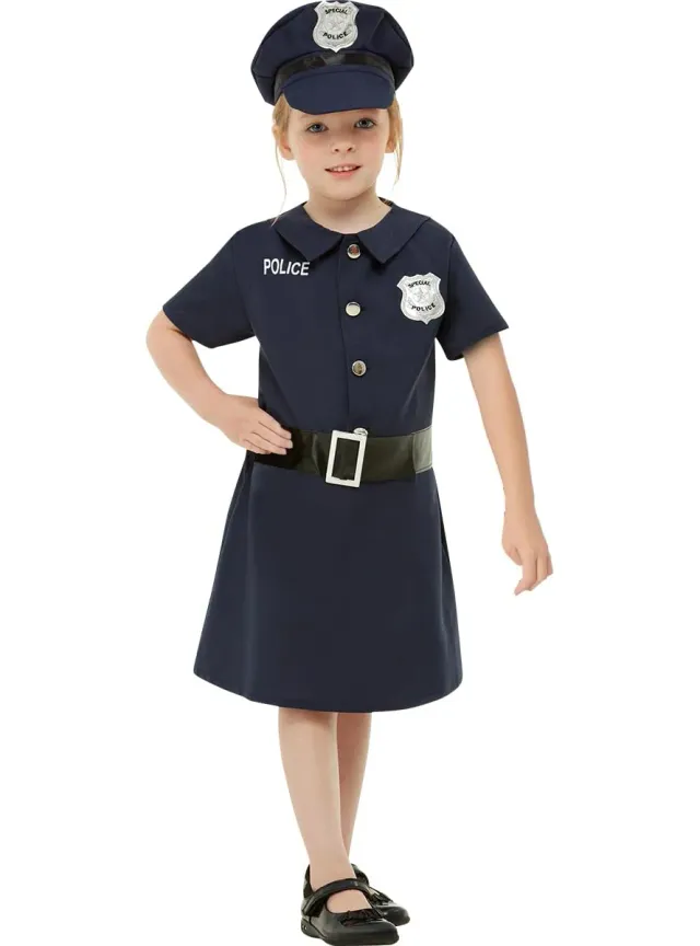 Funidelia Costume Polizia Bambina Blu con Accessori