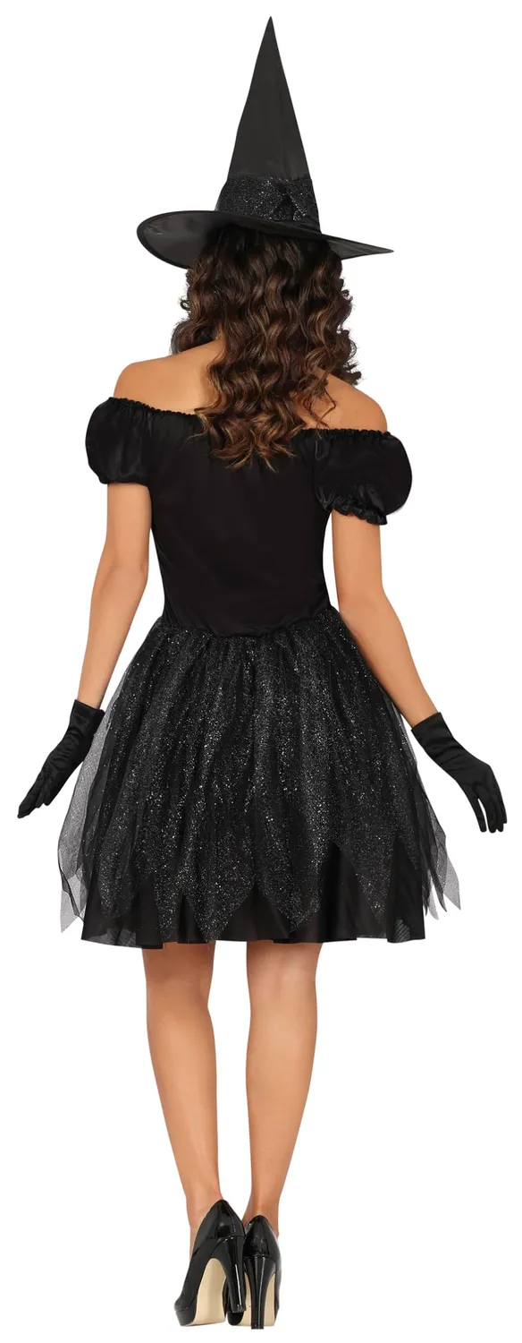Guirca strega ragno brillante costume donna S nero