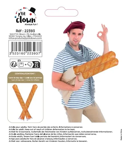 P'tit Clown Clap 22393 bacchette gonfiabili 55 cm beige