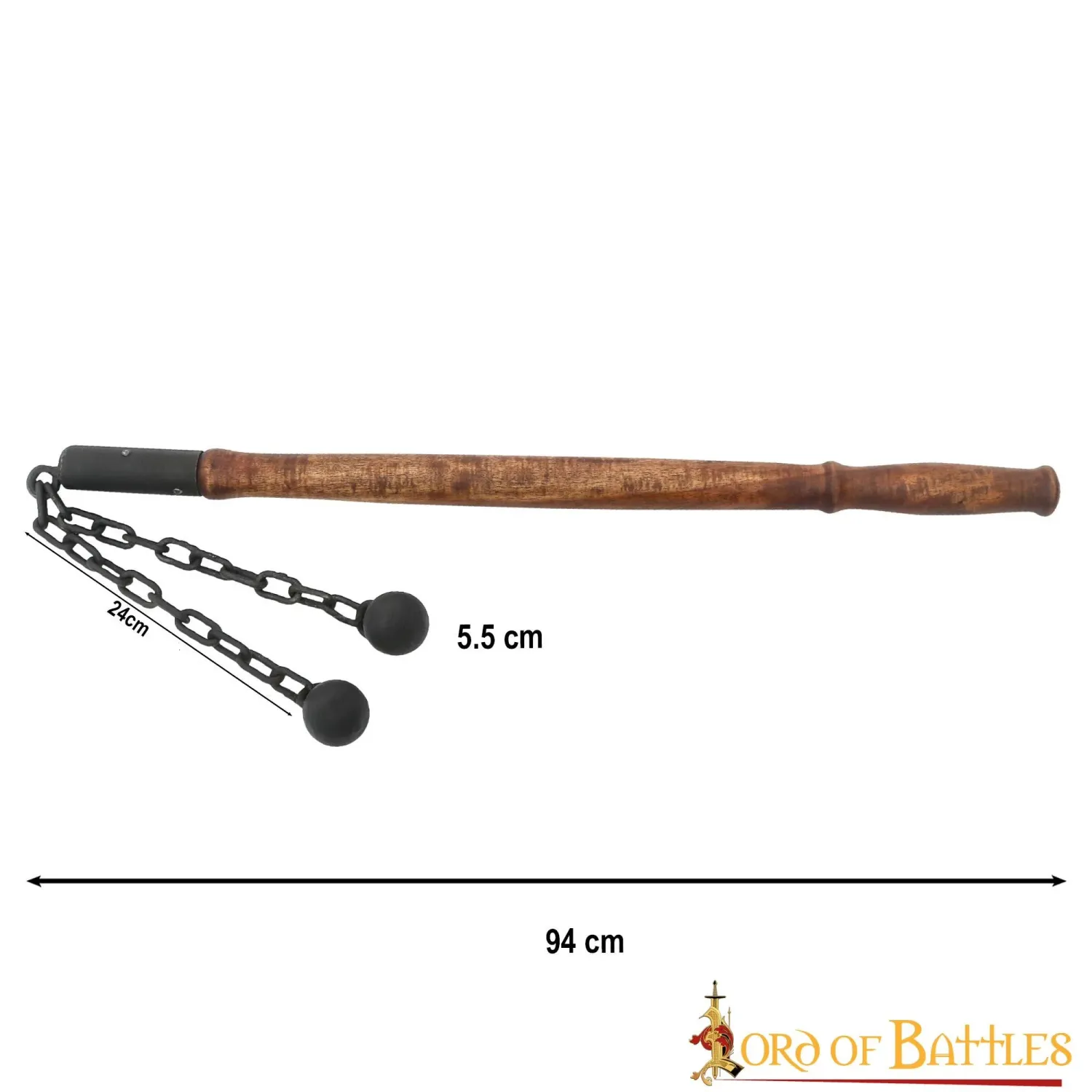 La Bottega di Merlino Mazza Ferrata doppia palla 94 cm