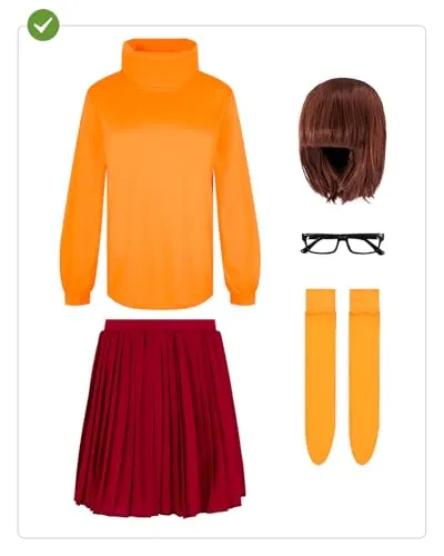 Funidelia Vilma Scooby Doo costume donna taglia M 5 pezzi