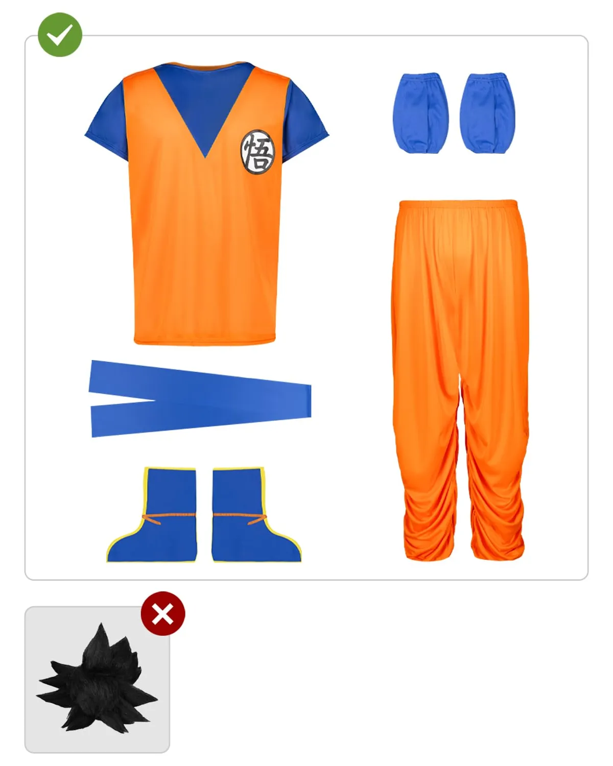 Funidelia Dragon Ball Goku Costume Uomo Arancione Ufficiale