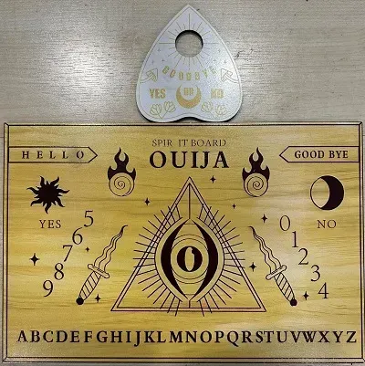 La Bottega di Merlino Tavola Ouija Occhio Legno 30x20