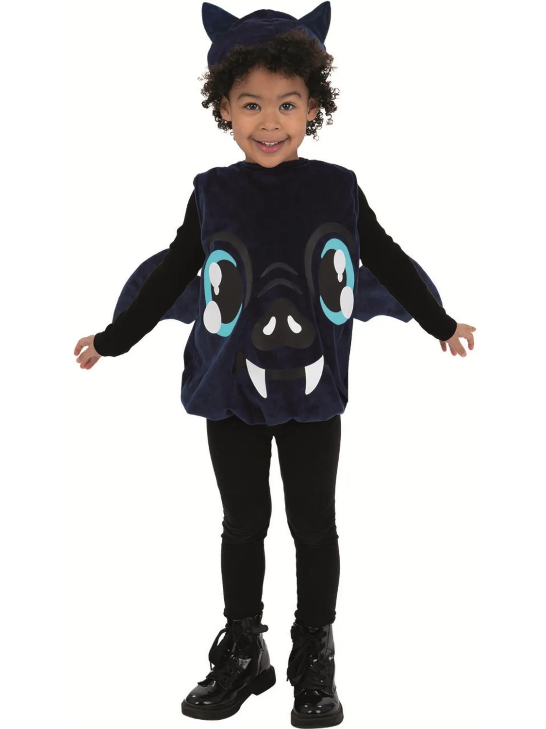 Smiffys Pipistrello Costume Bimbo Blu Nero 1-4 Anni