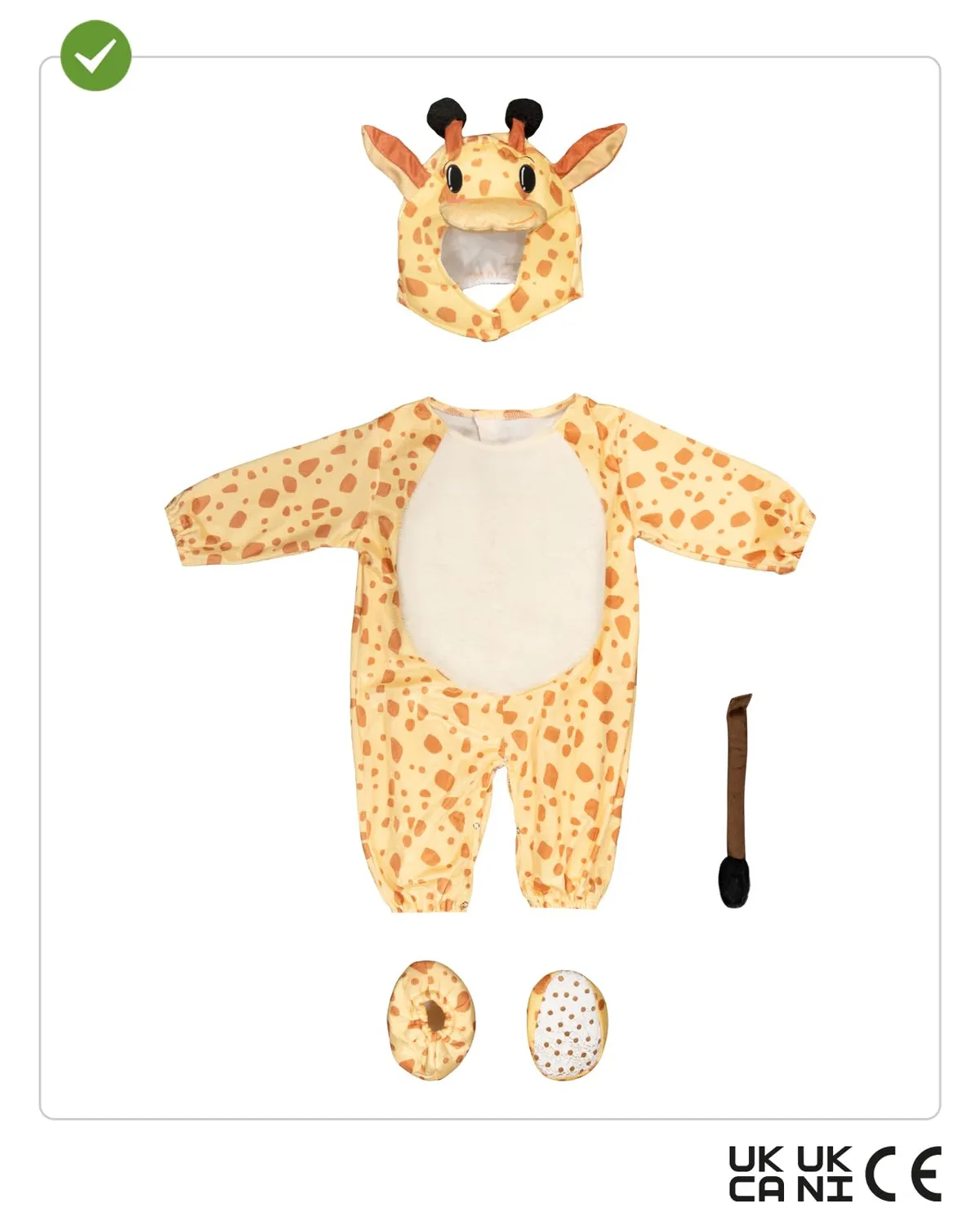 Funidelia Giraffa Costume Bebè 12-24 Mesi con Cappellino