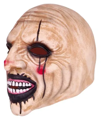 Fiestas Guirca Maschera Clown Adulto bianco rosso nero Halloween