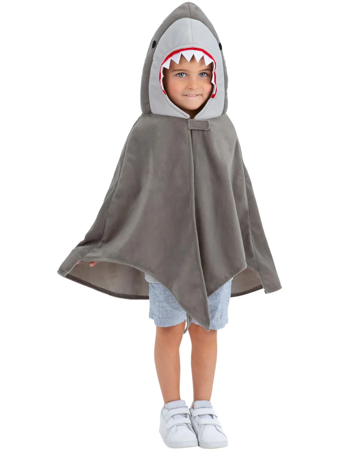Smiffys mantello squalo bambino 4-7 anni deluxe grigio