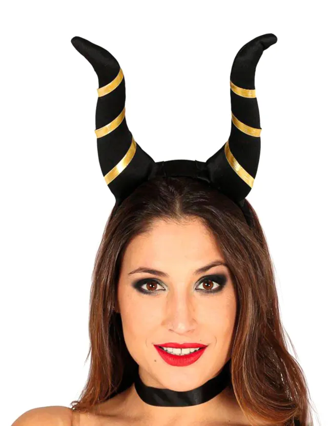 Guirca Cerchietto Corna Nere Giganti Diavolo Halloween