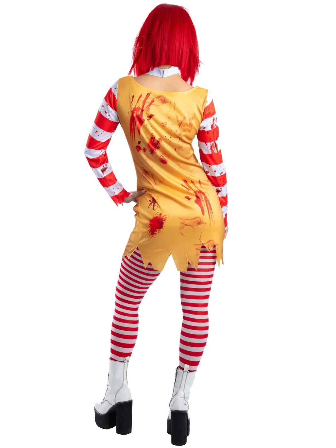 Smiffys Kreepy Killer costume clown donna giallo rosso