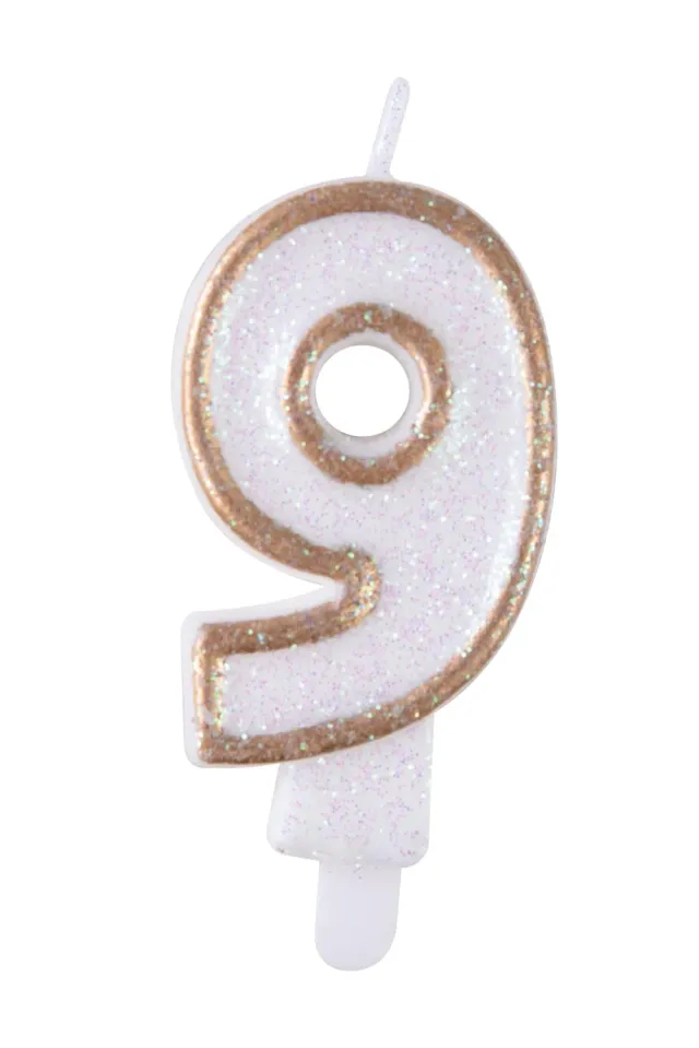 P'tit Clown 21199 candelina numero 9 oro glitter
