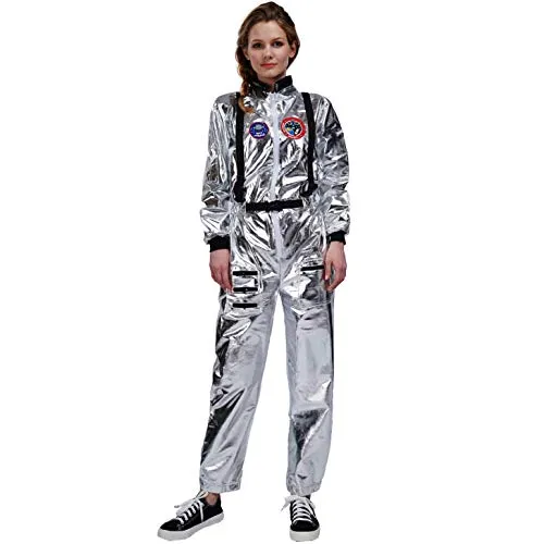 SEA HARE Tuta Astronauta Costume Donna Senza Cappello Metallizzato