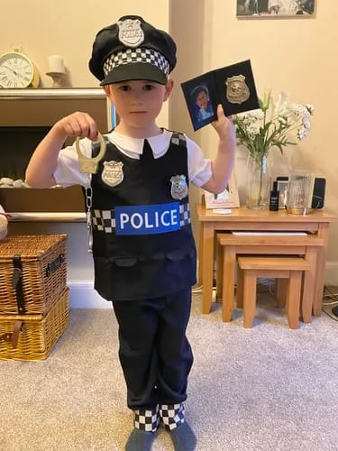 Smiffys Cop costume poliziotto bambino nero 3 pezzi M