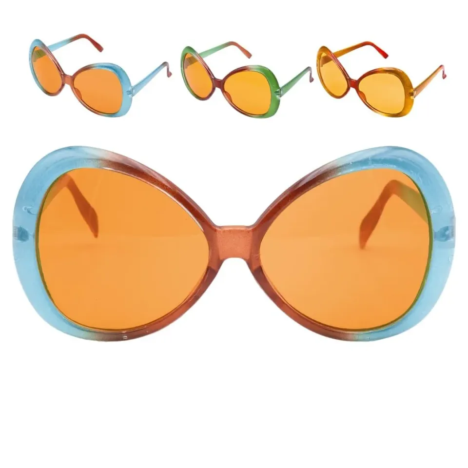 P'tit Clown 62810 occhiali anni 70 plastica colori assortiti