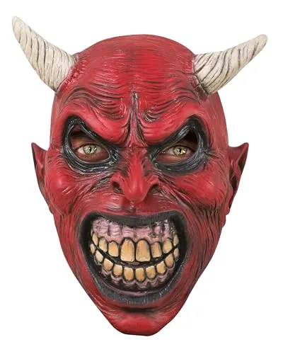 P'tit Clown maschera diavolo rosso lattice adulto