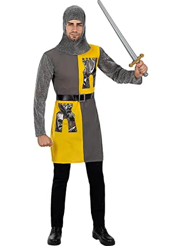 Funidelia Costume Cavaliere Medievale uomo grigio per Carnevale