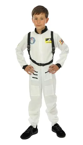 P'tit Clown Costume Astronauta Bambino 10-12 Anni Bianco