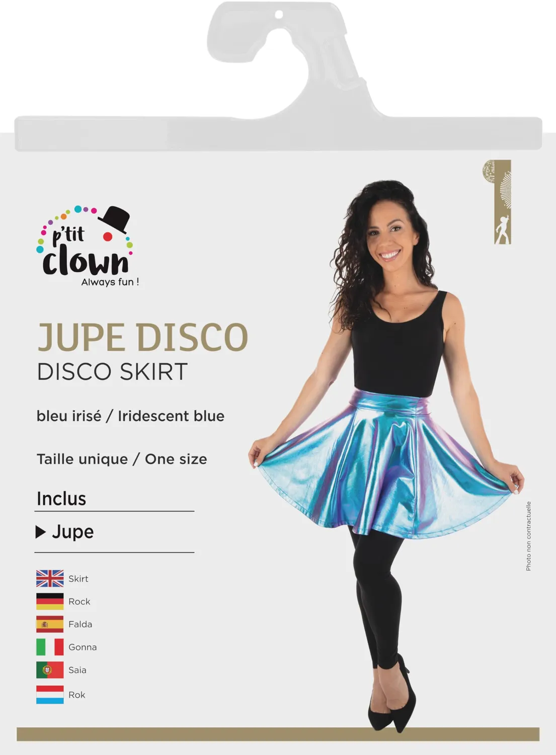 P'tit Clown gonna disco blu taglia unica donna