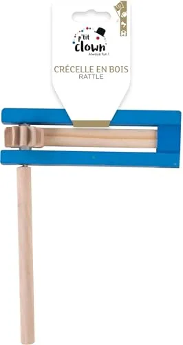 P'tit Clown 22396 Raganella Legno Tricolore tifoso
