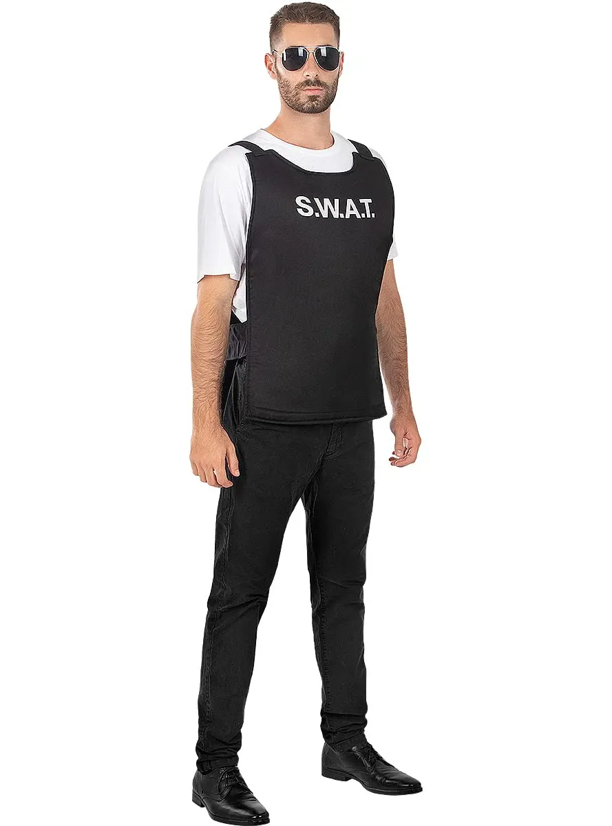 Funidelia SWAT gilet uomo nero agente polizia