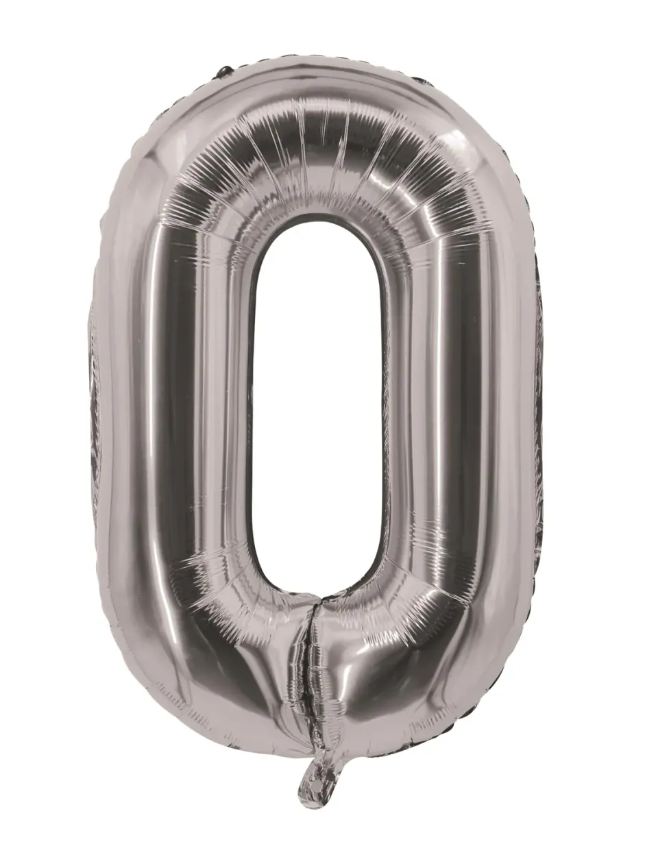 P'tit Clown re80200 palloncino numero 0 argento 85 cm