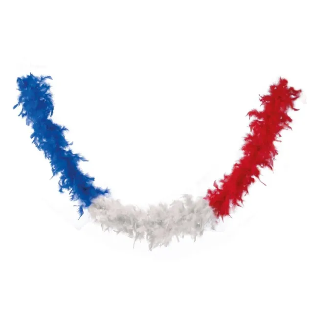 P'tit Clown Boa Piume Blu Bianco Rosso Taglia Unica