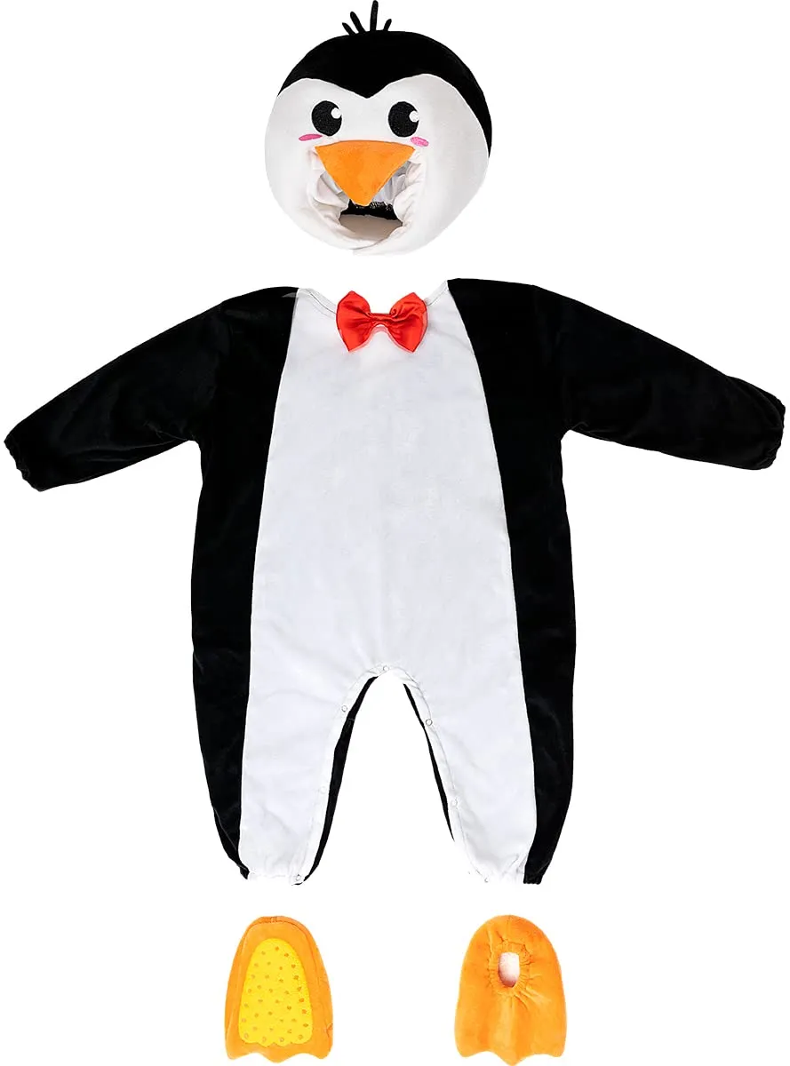 Funidelia Pinguino costume neonato bianco 0-6 mesi morbido