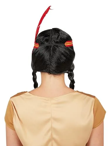 P'tit Clown 86009 parrucca indiana nera trecce
