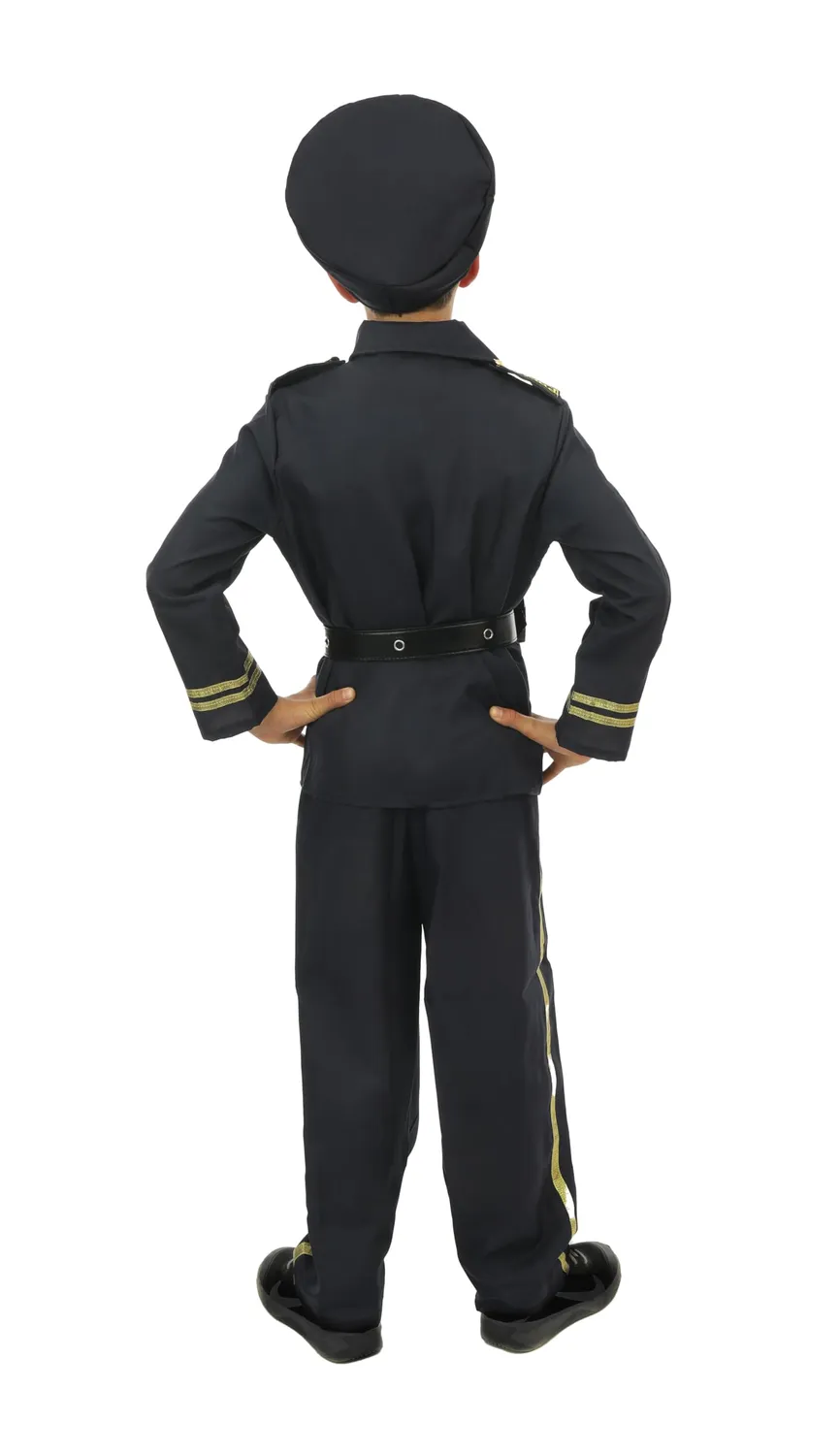 P'tit Clown Poliziotto costume bambino nero 10-12 anni