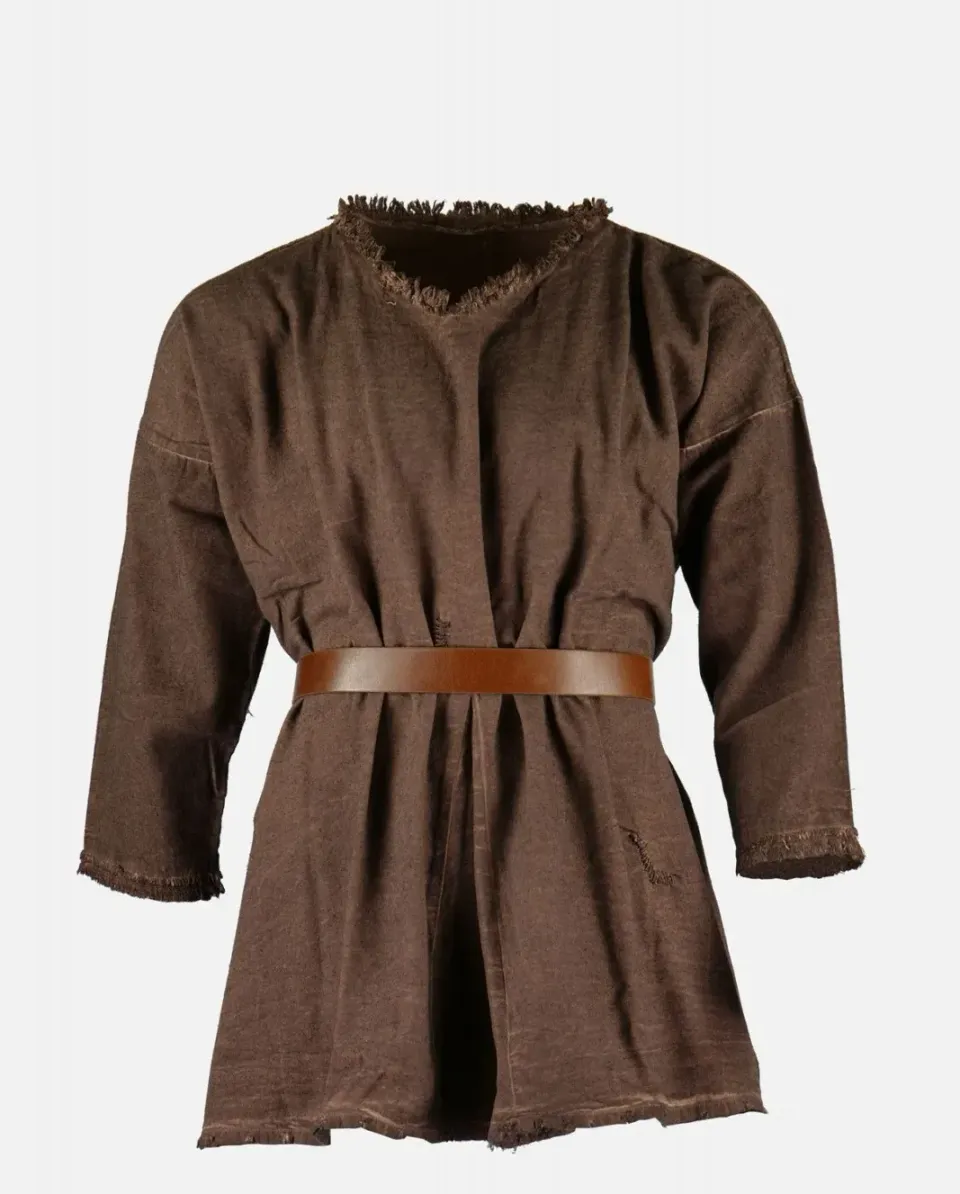 La Bottega di Merlino Haraldsson tunica marrone L/XL cotone
