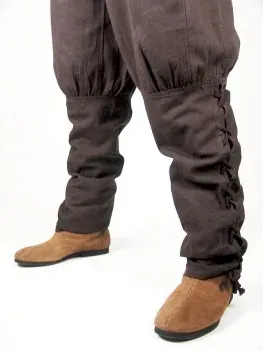 La Bottega di Merlino Magnus pantaloni medievali marrone cotone