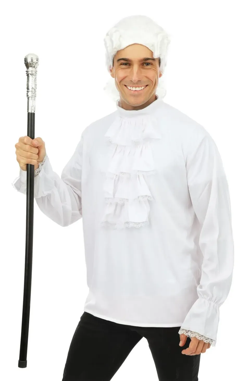 P'tit Clown 12133 camicia jabot bianca taglia unica elegante
