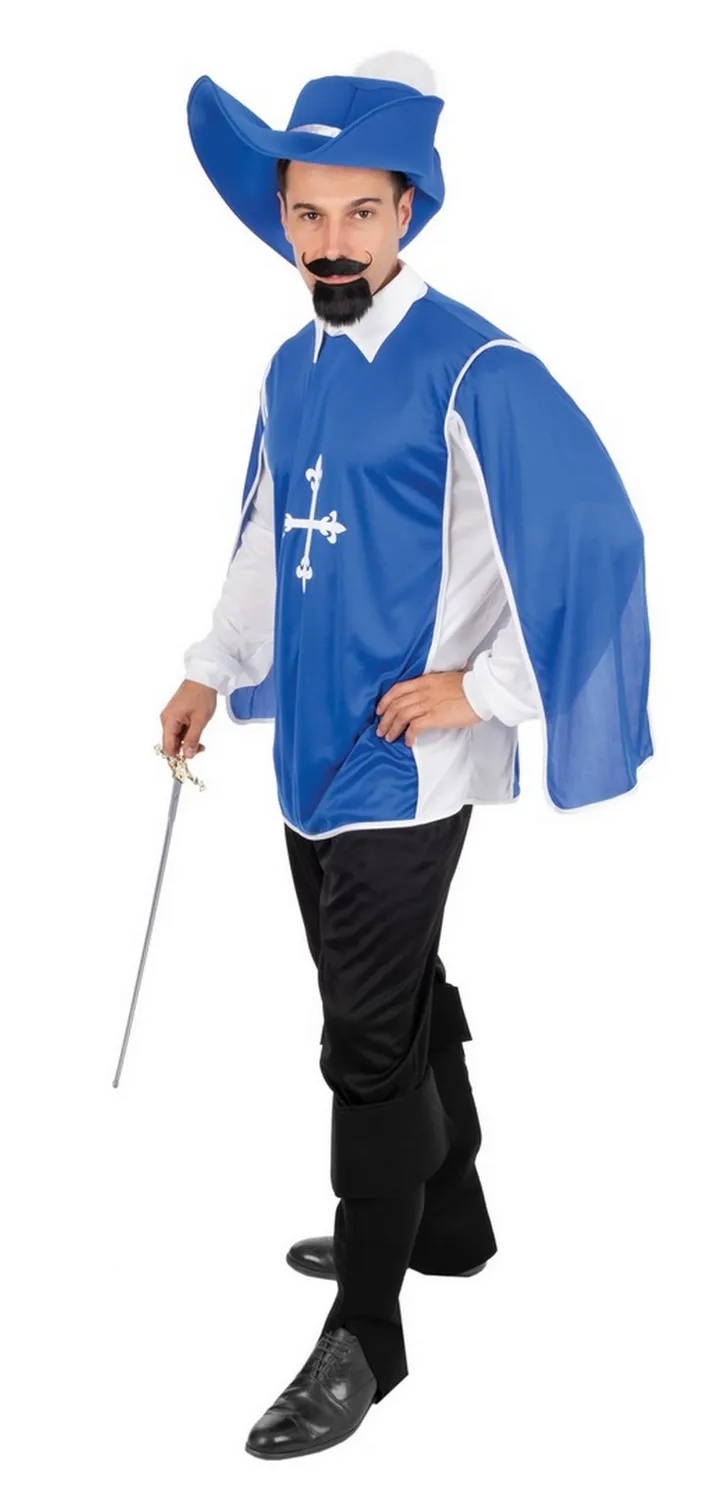P'tit Clown Moschettiere costume adulto L-XL completo