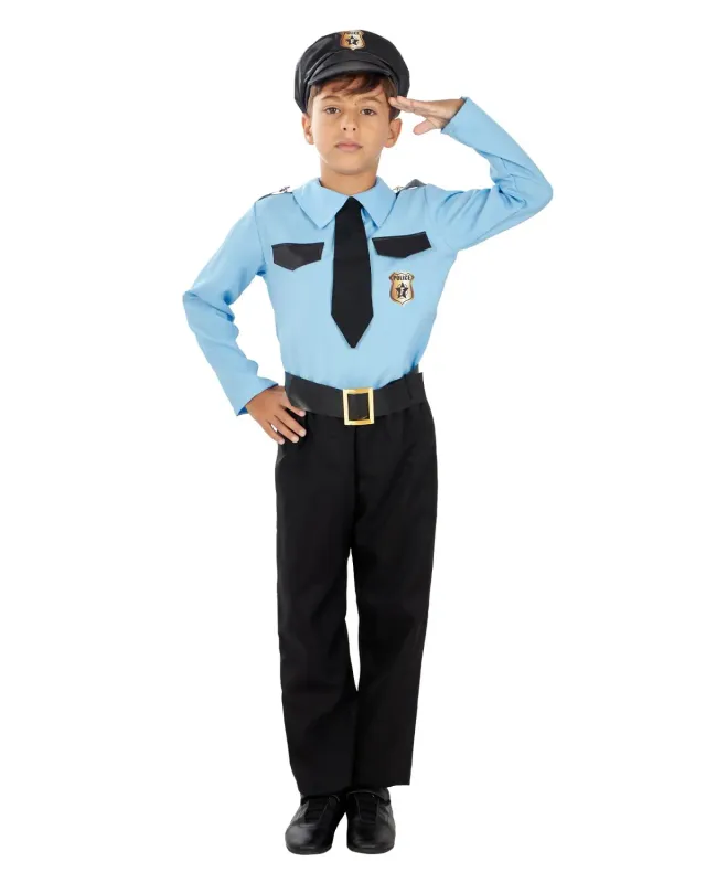Funidelia Poliziotto costume bambino 5-6 anni nero
