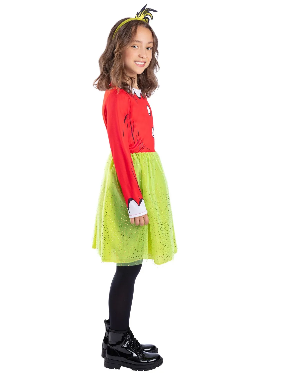 Smiffys Dr Seuss Grinch Santa costume bambina 7-9 anni