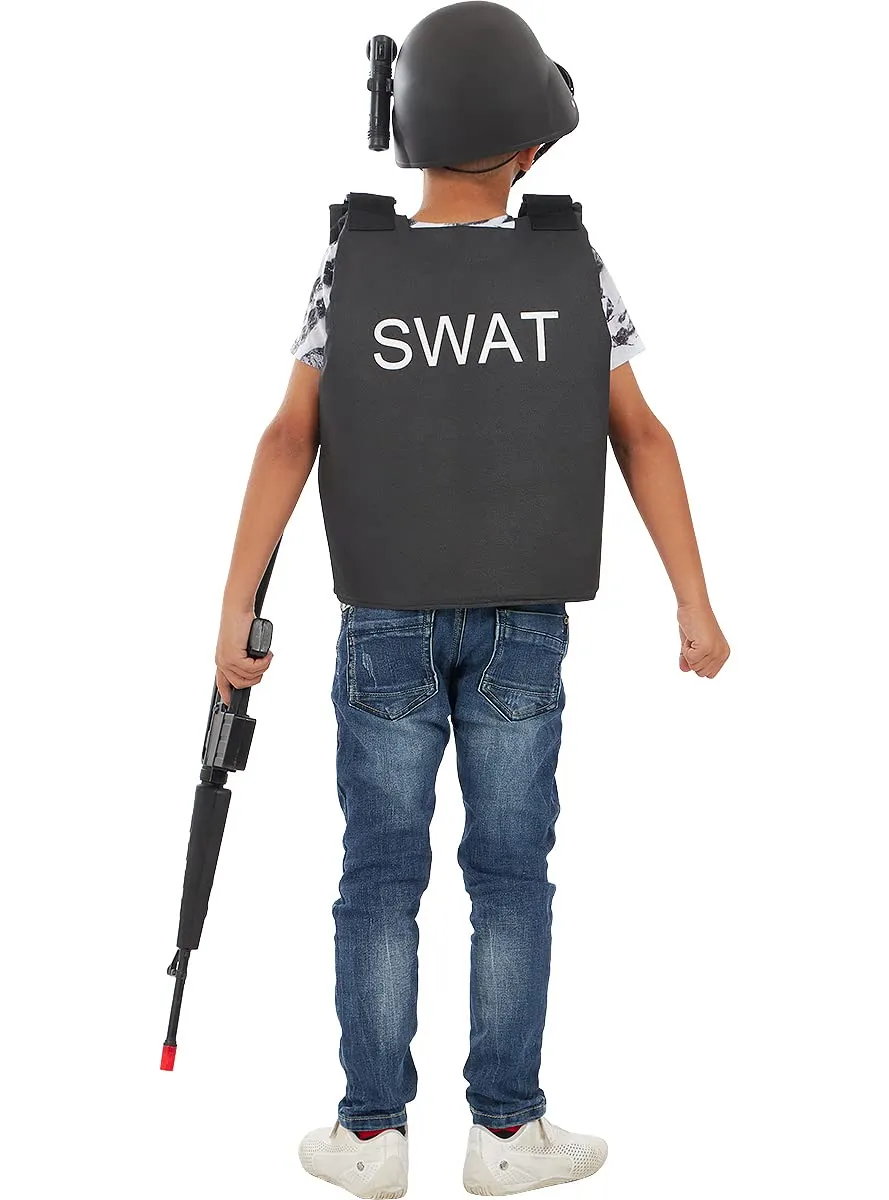 Funidelia Gilet SWAT bambino poliziotto nero