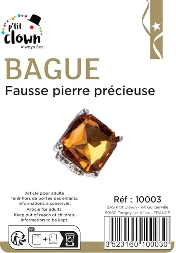 P'tit Clown 10003 Anello finta pietra regolabile