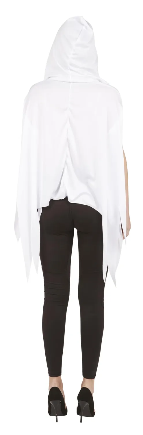 P'tit Clown 22109 costume fantasma poncho bianco adulto