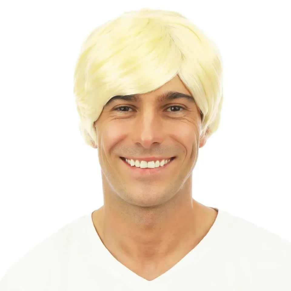 P'tit Clown Nick parrucca uomo bionda corta